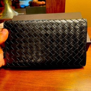 Authentic Vintage Bottega Veneta Long Leather Wallet